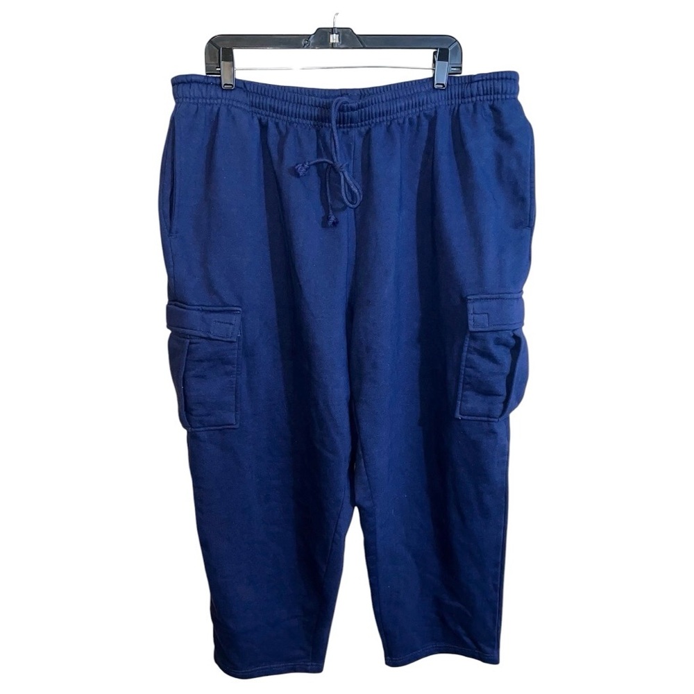 King Size Sweatpants Men’s Size 2XL Big Blue Cargo Active Athletic 40x27